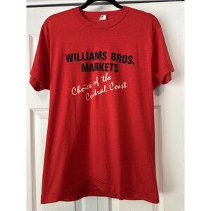 Williams Bros Brothers Grocery Markets VTG T shirt San Luis Obispo Central Coast